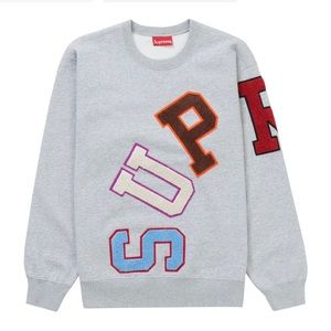 Supreme Big Arc Crewneck - Heather Grey SZ L